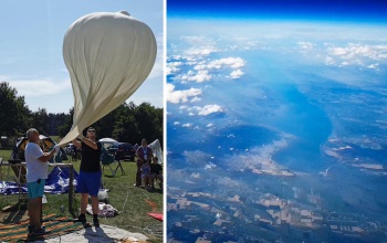 Kaposvári srácok elengedtek egy ballont és 36 km magasból lefotózták a Balatont