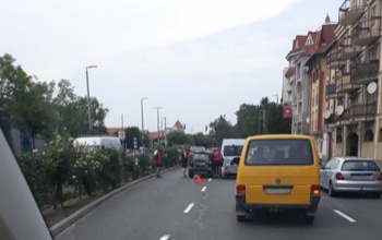 Baleset történt a Berzsenyi Dániel utcában