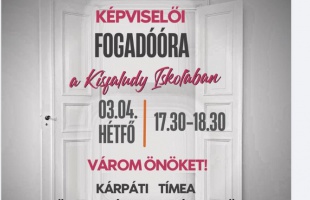 Március 4-én fogadóórát tart Kárpáti Tímea