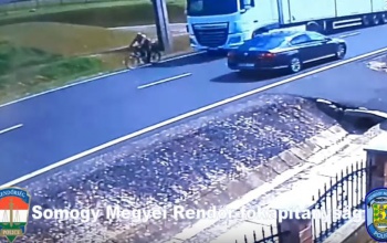 Részeg kamionos sodort el egy kerékpárost Somogyban (videó)