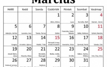 Jeles napok: Március 1.