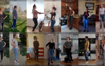 Somogy Táncegyüttes: karanténos, üveges telekarikázó