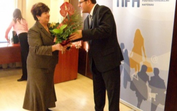 Halas Ernőné elismerése