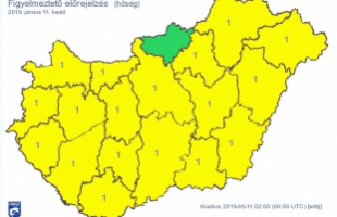 Hőségre figyelmeztetnek szinte az egész országban