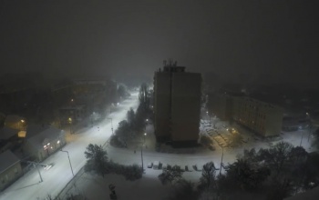 Time-lapse videó az esti havazásról