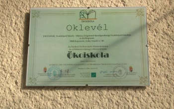 Másodszor is ökoiskola lett a mezőgazdasági