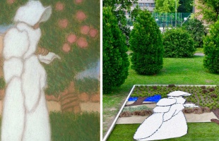 Lenyűgöző! Rippl-Rónai festményét ültették a Berzsenyi parkba