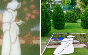 Lenyűgöző! Rippl-Rónai festményét ültették a Berzsenyi parkba