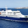 Az MV Hondius nevű hajó, amelyen a hantavírus-járvány kitört (Fotó forrása: CNN)