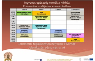Várják a mozogni vágyókat a kórház ingyenes tornáira