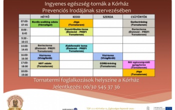Várják a mozogni vágyókat a kórház ingyenes tornáira