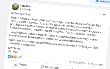 Hamis Facebook-profilt hoztak létre Varga László megyés püspök nevében