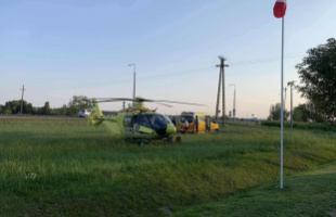 Éles bevetés a balatonfenyvesi új mentőhelikopter-leszállón