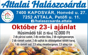 Az Attalai Halászcsárda Átvételi Pont elköltözött!