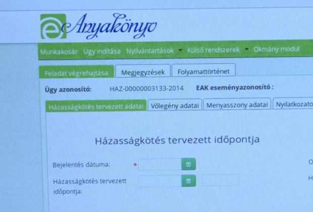Júliustól digitálisan vezetik az anyakönyveket
