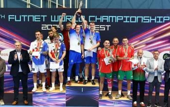 Dobogón a kaposvári lábtenisz versenyzők
