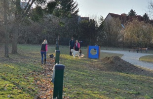 Elkerített kutyafuttató épült a Búzavirág utcában