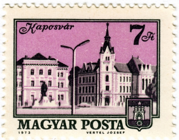 Az első bélyeg Kaposvárról