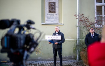 Emléktáblát avattak Somssich Pál tiszteletére