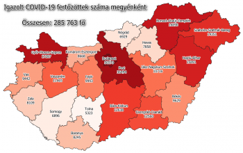 Koronavírus: Somogyban 68 fővel nőtt a fertőzöttek száma