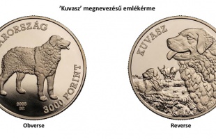 Új emlékérme az MNB magyar pásztor- és vadászkutyafajtákat bemutató sorozatában
