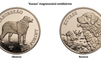 Új emlékérme az MNB magyar pásztor- és vadászkutyafajtákat bemutató sorozatában