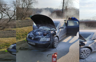 Lángoló autót oltottak az igali rendőrök