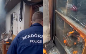Egy kutyát és egy macskát mentettek ki a kaposvári rendőrök egy égő házból