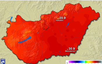 30,9 Celsius-fok, megdőlt a napi melegrekord