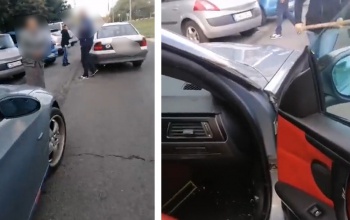 Lajcsika, száz évet kapsz!!! - többen ordítoztak egymással az Iszák utcában, előkerült a vascső is a kocsiból