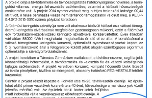 Kaposvári távfűtés energiahatékonyságának növelése