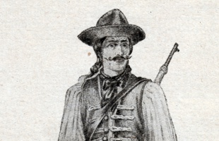 Betyár, hegedűvel (Kaposvár 1889-ben)