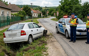 Árokban kötött ki kocsival egy ittas sofőr Mernyén