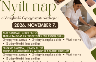 Gyógyászati Nyílt Nap a Virágfürdőben – Kedvezményes kezelésekkel és különleges élményekkel várják az érdeklődőket