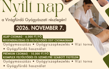 Gyógyászati Nyílt Nap a Virágfürdőben – Kedvezményes kezelésekkel és különleges élményekkel várják az érdeklődőket