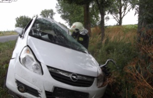 Felborult egy autó a 68-as főúton - teljes útlezárás