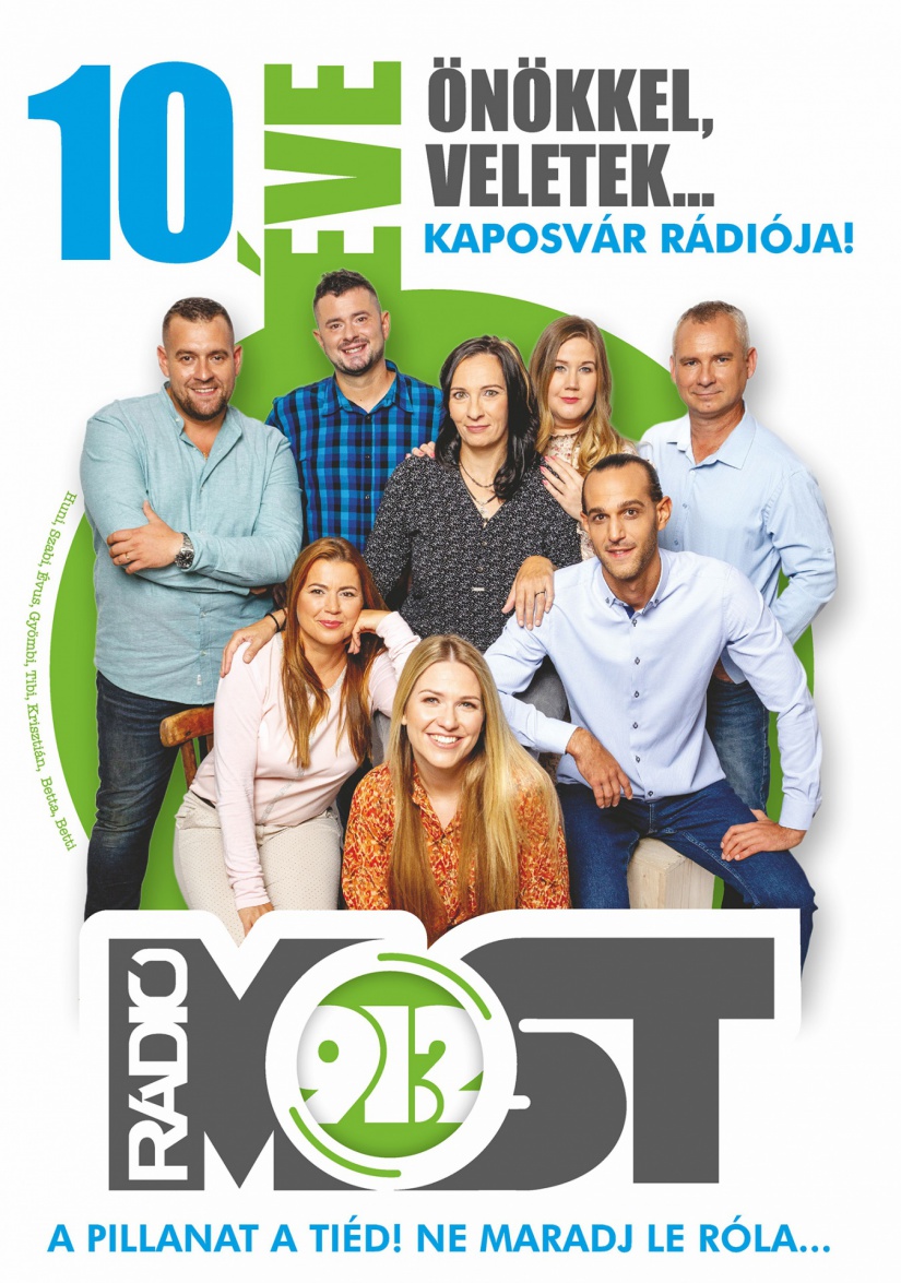 Idén ünnepli 10. születésnapját Kaposvár rádiója, a 91.2 Rádió Most