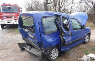 Karambol a 7-es főúton Balatonvilágosnál