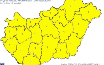 Zivatarok és felhőszakadás miatt adtak ki figyelmeztetést