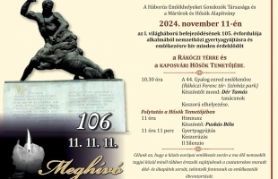 Emlékezés az I. világháború befejeződésének évfordulója alkalmából
