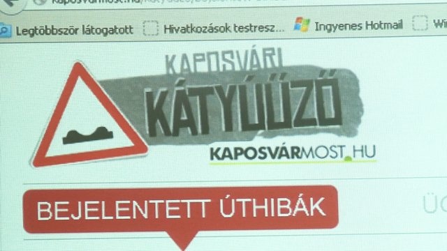 Kátyúbejelentő indul hétfőtől