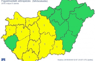 Továbbra is meleg idő záporokkal, zivatarokkal