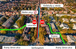 Folytatódik a távhőberuházás: szerdától változik a forgalmi rend a Kisfaludy utcában!