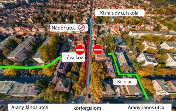 Folytatódik a távhőberuházás: szerdától változik a forgalmi rend a Kisfaludy utcában!