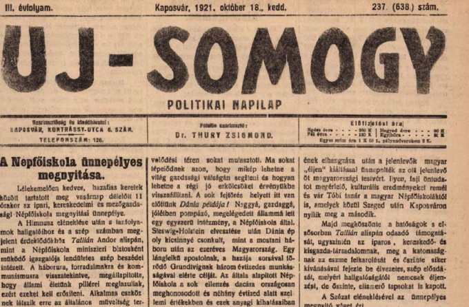 105 éve nyílt meg az első somogyi népfőiskola