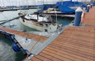 Hajók égtek a Balatonon