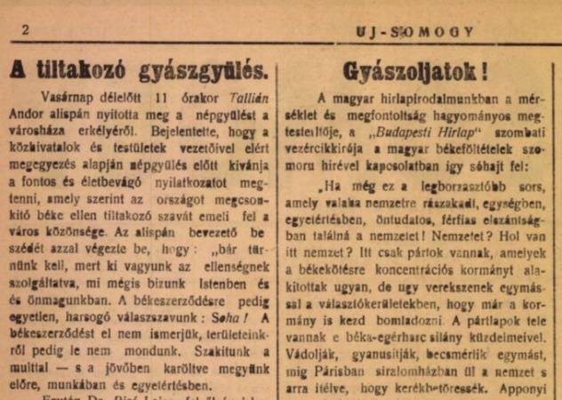 Tiltakoztunk az országcsonkítás ellen