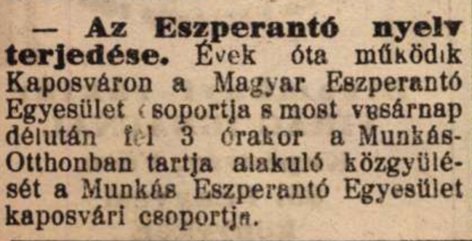 Nálunk is hódított az eszperantó