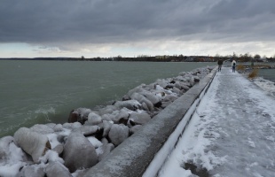 Jeges séta Balatonlellén
