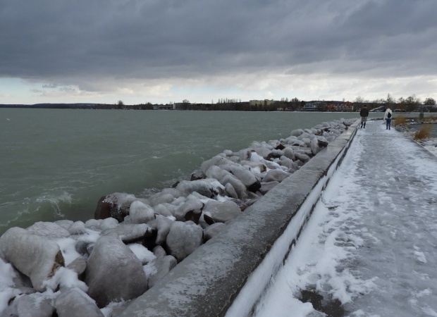 Jeges séta Balatonlellén